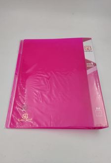 کلاسور 2 حلقه A4 الوان سوپربایند (سرخابی)