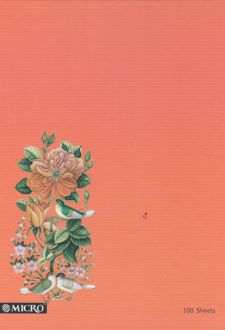 دفتر کلاسوری 26 حلقه 100 برگ قفل پلاستیک میکرو سری جور (گل نارنجی)