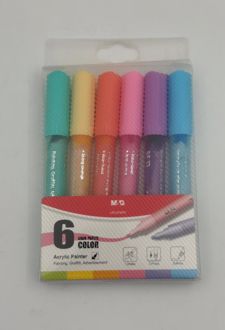 ماژیک 6 عددی اکریلیک پاستلی تیره (MG)