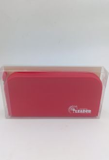 جامدادی تک زیپ سیلیکونی مکعب مستطیل لیدر - (قرمز)