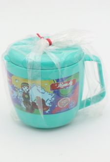 لیوان آبخوری درب و دسته‌دار فانتزی پارسیکار - (سبز پررنگ)
