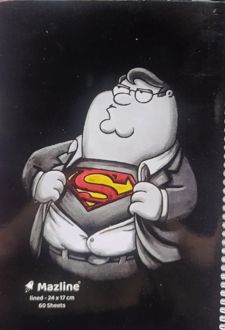 دفتر 60 برگ سیمی (مازلاین) - طرح Family guy مشکی