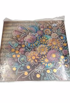 نقاشی الماسی 30*30 برنزی (فانتزی) - گل