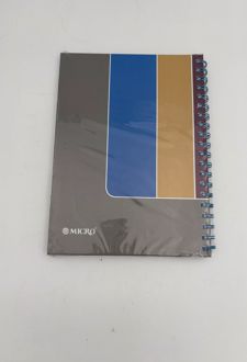 دفتر100 برگ B5سیمی کشدار طرح دارکلاسیک میکرو (طوسی پررنگ)