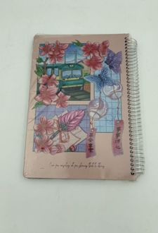 دفتر نوشتنی فینگیلی جلد‌چوبی (دکمه) - گل