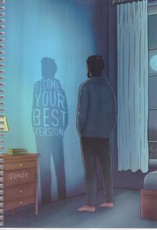 دفتر 50 برگ فنری سه‌خط جلد گلاسه (طرفه) - مرد