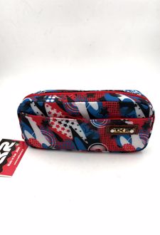 جامدادی اسپرت سه‌زیپ (تک کار) - قرمز