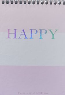 دفتر یادداشت سیمی A6 happy pro note (لانگو) - بنفش